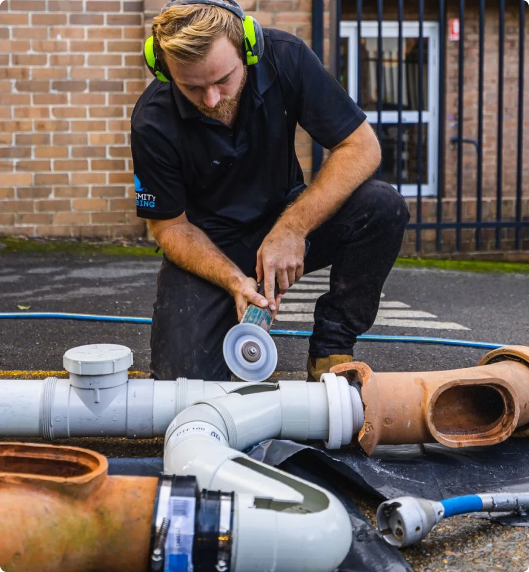 Fabricating new drain pipework on site